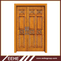 A porta principal de madeira do Teak projeta a porta de madeira da porta dobro em dhaka bangladesh